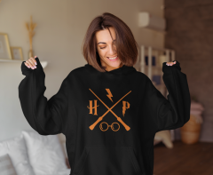 Harry Potter Sihirli Çubuk Oversize Hoodie