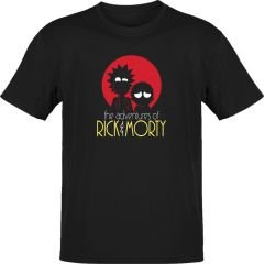 The Adeventures of Rick & Morty Siyah T-Shirt