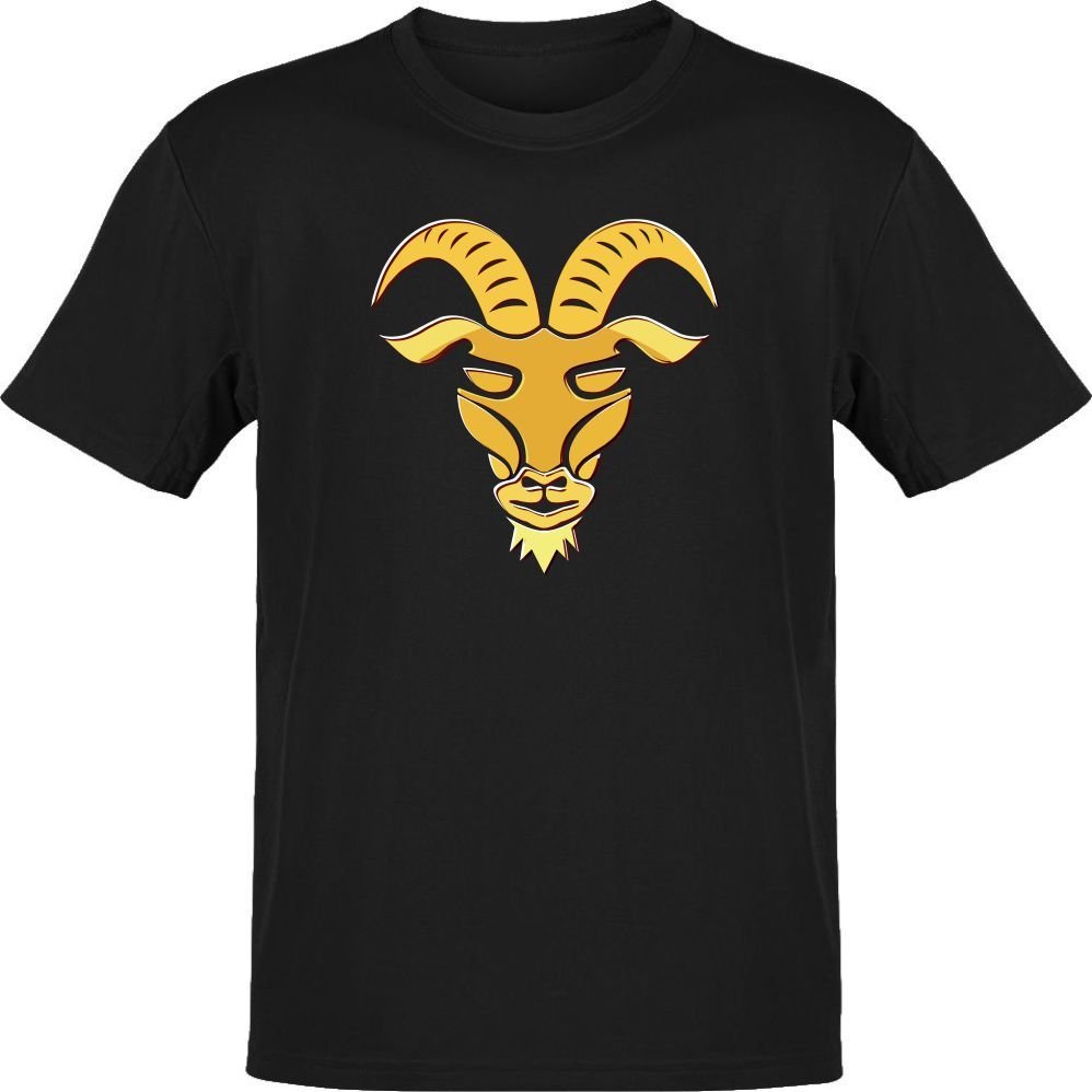Oğlak Burcu Sembolü Siyah T-Shirt