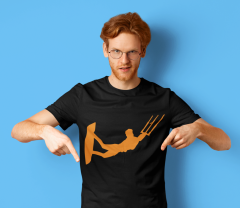 Acrobatic Kite Surf Siyah T-Shirt