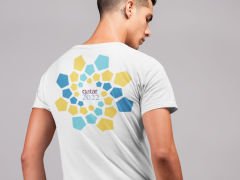 FIFA 2022 Dünya Kupası Logo Beyaz T-Shirt