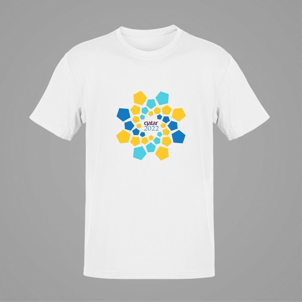 FIFA 2022 Dünya Kupası Logo Beyaz T-Shirt