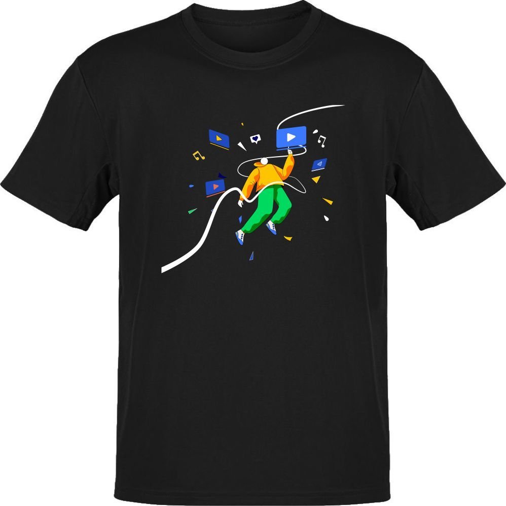 Uzayda Dans Siyah T-Shirt
