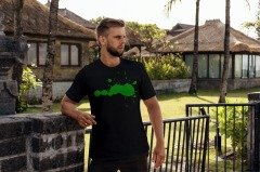 Green Splatter Siyah T-Shirt