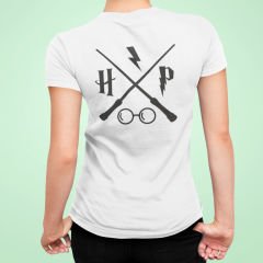 Harry Potter Sihirli Çubuk Beyaz T-Shirt
