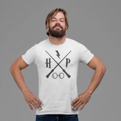 Harry Potter Sihirli Çubuk Beyaz T-Shirt