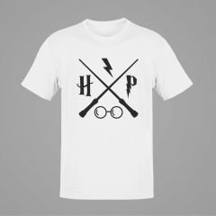 Harry Potter Sihirli Çubuk Beyaz T-Shirt