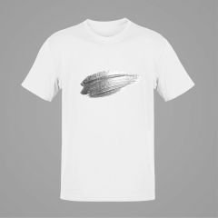 Grey Brussh Stroke Beyaz T-Shirt