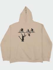 Stranger Things Bisiklet Turu Oversize Hoodie