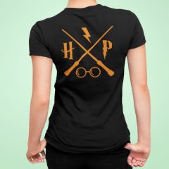 Harry Potter Sihirli Çubuk Siyah T-Shirt