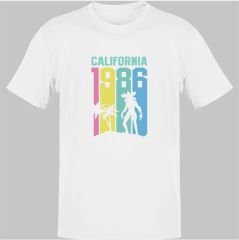 Stranger Things California 1986 Beyaz T-Shirt