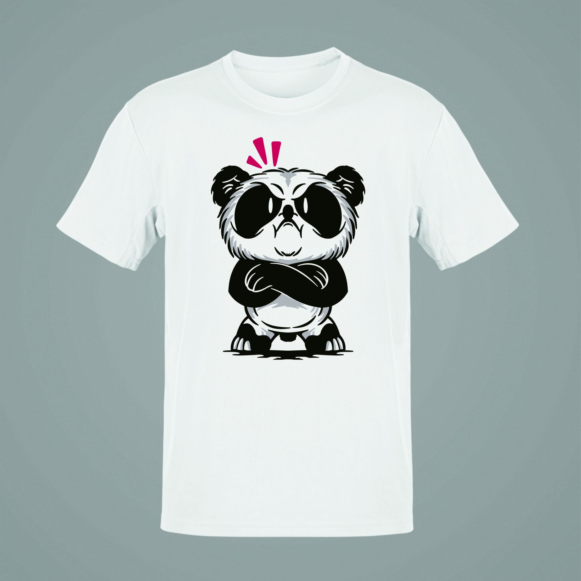 Kızgın Panda Beyaz T-Shirt