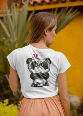 Kızgın Panda Beyaz T-Shirt