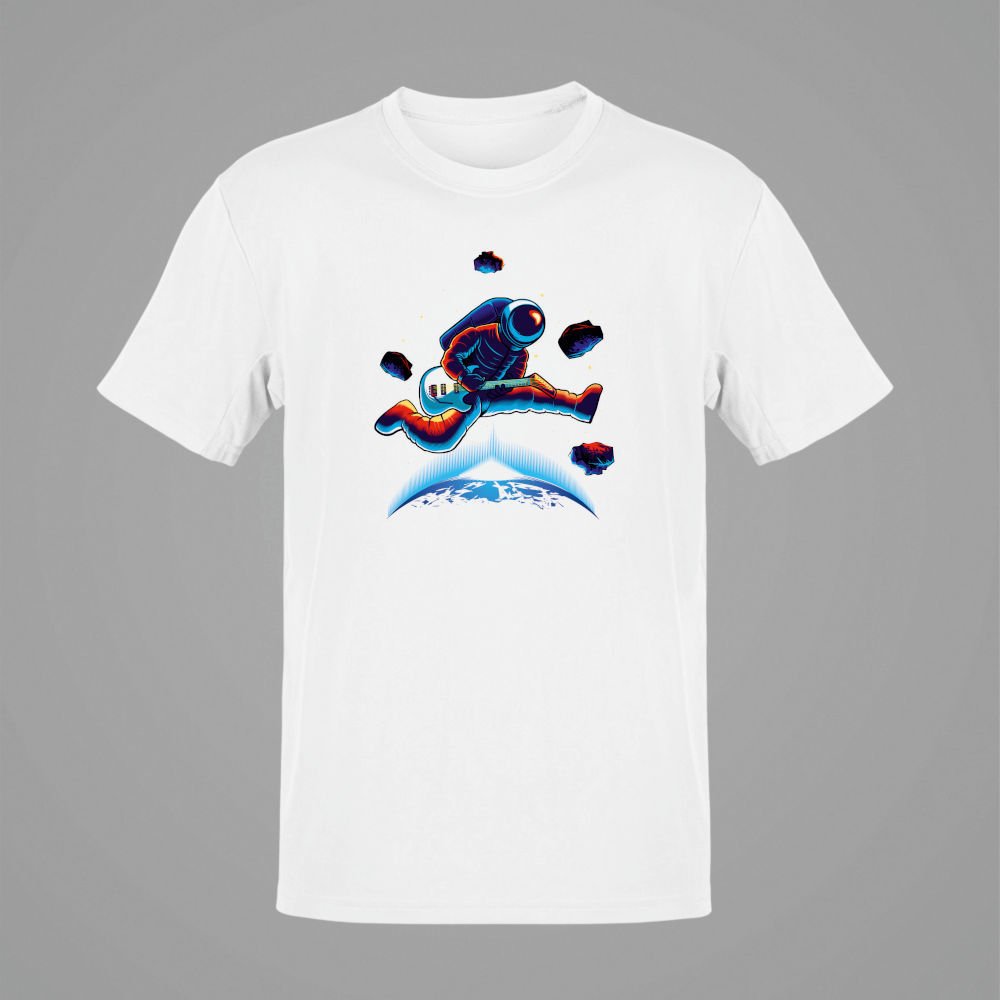 Astro Guitar Beyaz T-Shirt