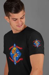 US Army 4th Marines Siyah T-Shirt