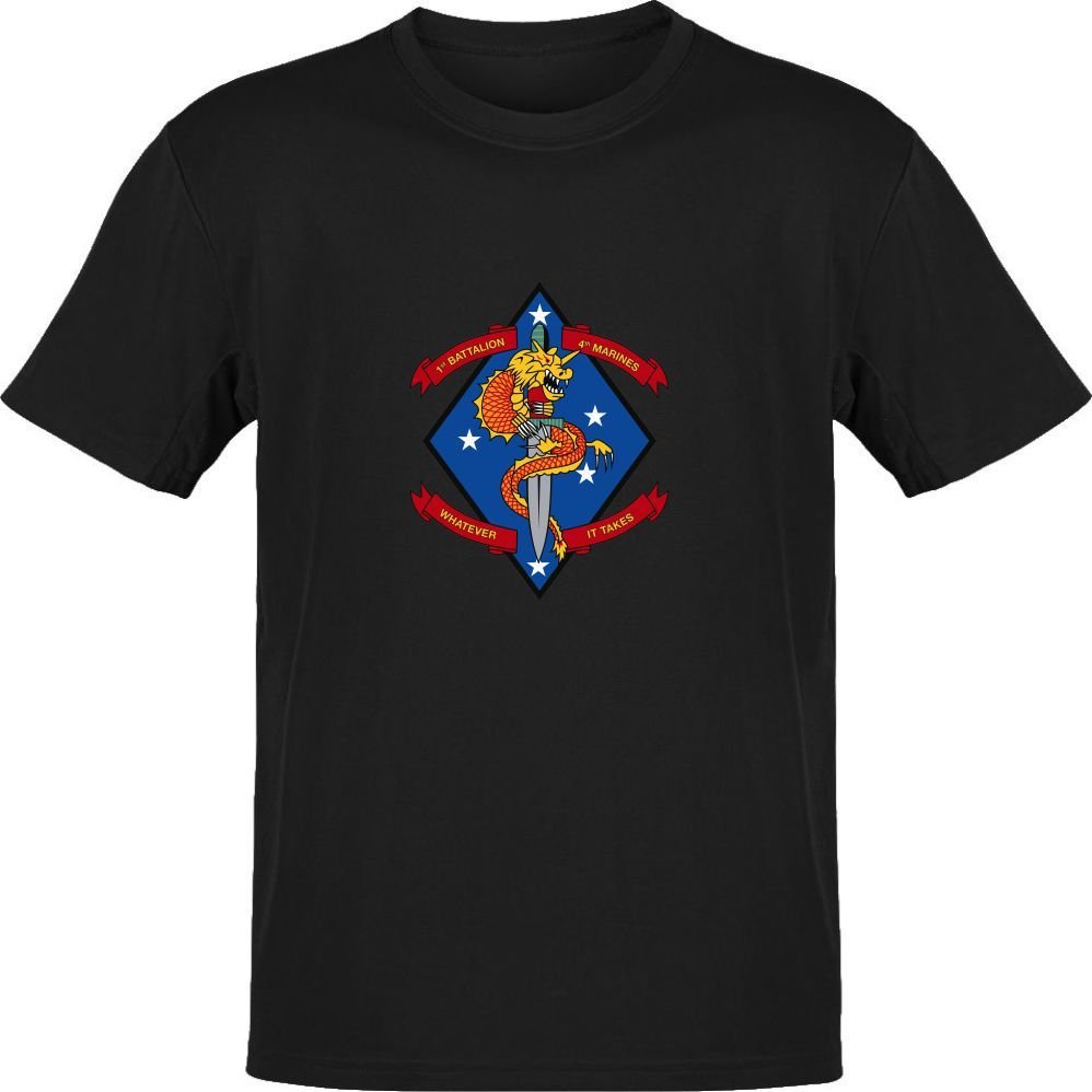 US Army 4th Marines Siyah T-Shirt