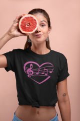 Kalpten Gelen Notalar Siyah T-Shirt