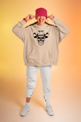 Şapkalı Kurukafa Oversize Hoodie