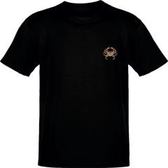 Yengeç Burcu Renkli Sembol Göğüs Logolu Siyah T-Shirt