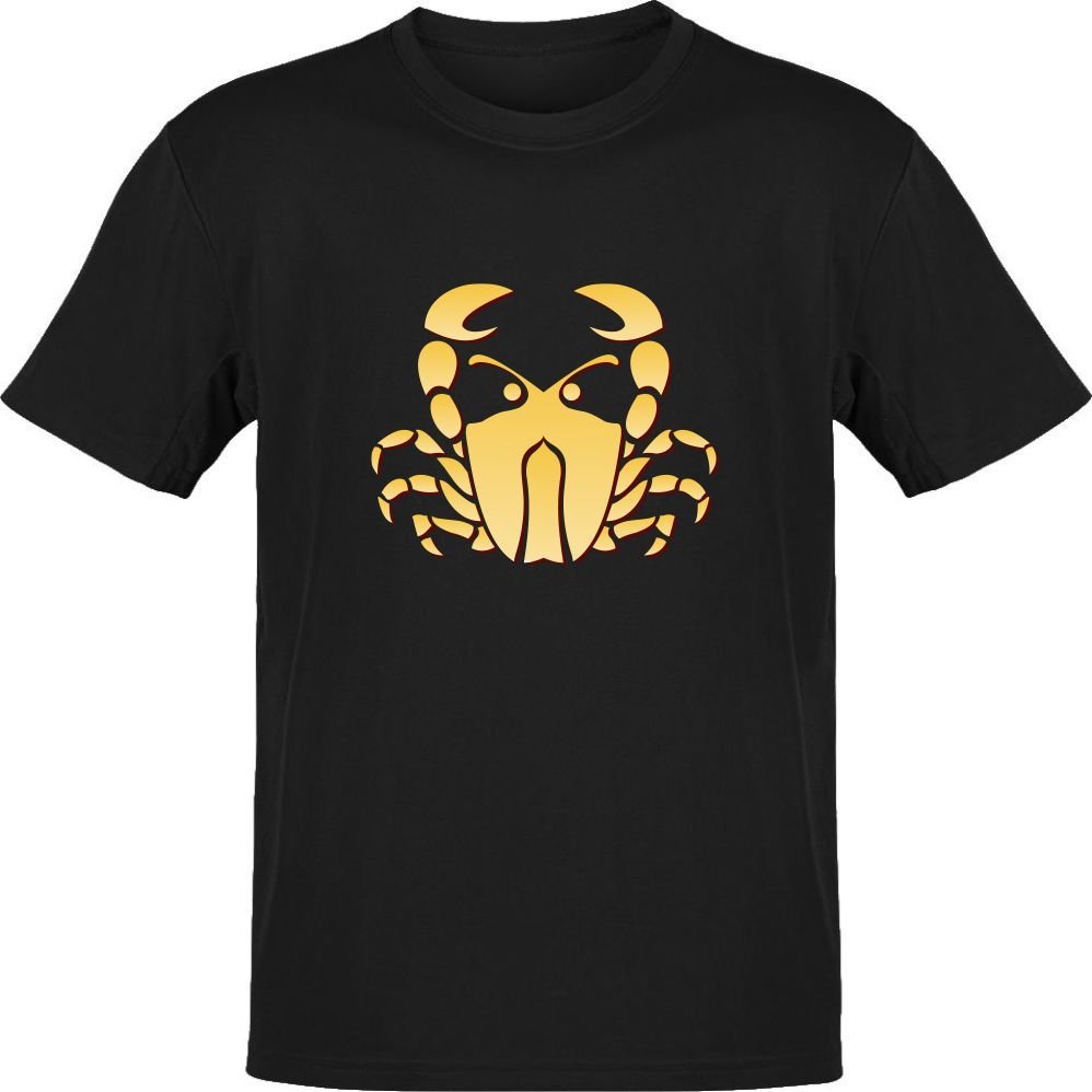 Yengeç Burcu Sembolü Siyah T-Shirt
