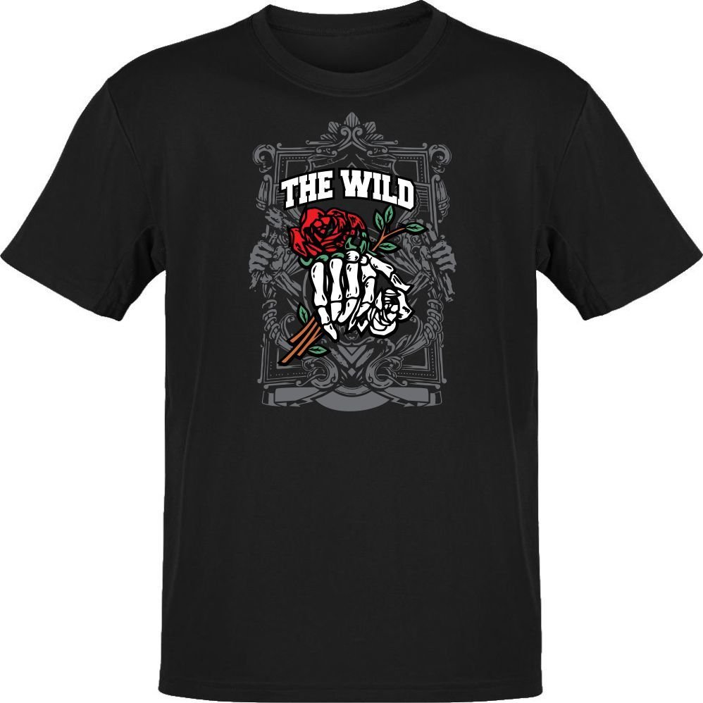 Wild Rose Siyah T-Shirt