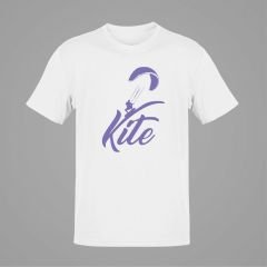 Kite Surf Over The Waves Beyaz T-Shirt