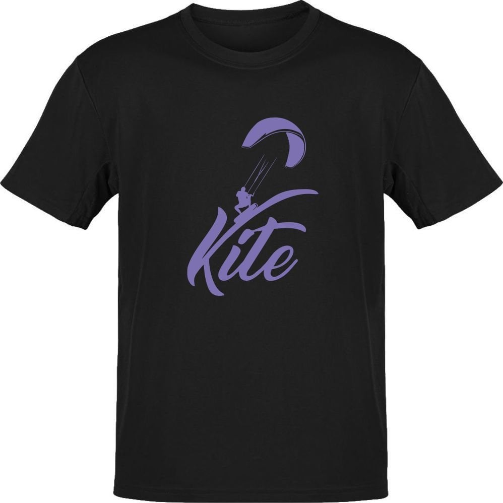 Kite Surf Over The Waves Siyah T-Shirt