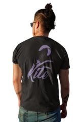 Kite Surf Over The Waves Siyah T-Shirt