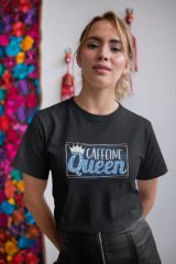 Caffeine Queen Siyah T-Shirt