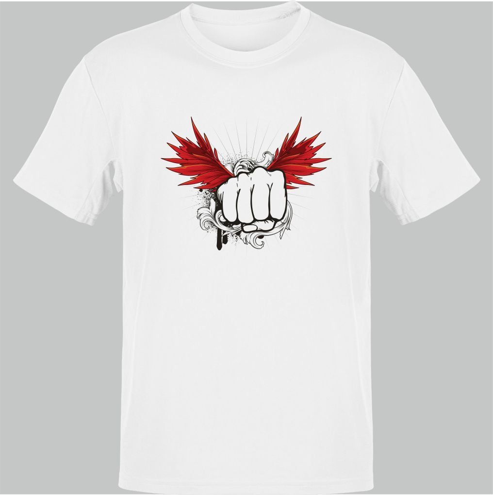 Demir Yumruk Beyaz T-Shirt