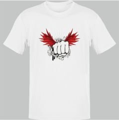 Demir Yumruk Beyaz T-Shirt