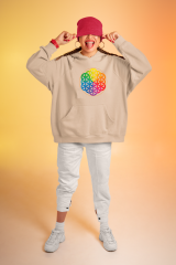 Yaşam Çiçeği Oversize Hoodie