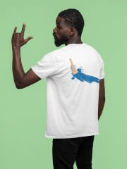 Paint Blue Beyaz T-Shirt