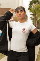 Giriş Yok Beyaz T-Shirt