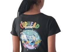 The Cuphead Show Siyah T-Shirt