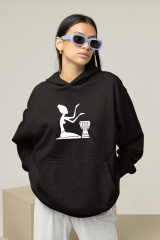 African Drum Player Oversize Hoodie