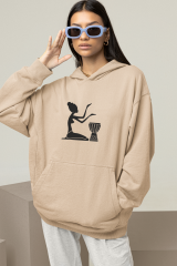 African Drum Player Oversize Hoodie