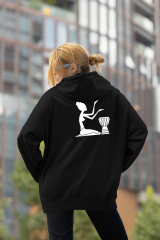 African Drum Player Oversize Hoodie