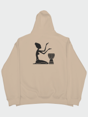 African Drum Player Oversize Hoodie