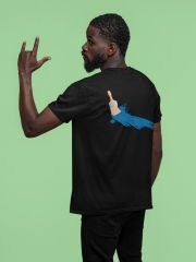 Paint Blue Siyah T-Shirt