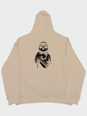 Bandanalı İskelet Oversize Hoodie