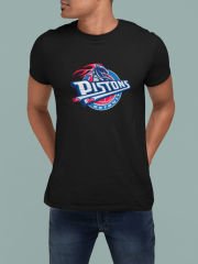 NBA Detroit Pistons Siyah T-Shirt