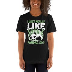 I Like Pandas Siyah T-Shirt