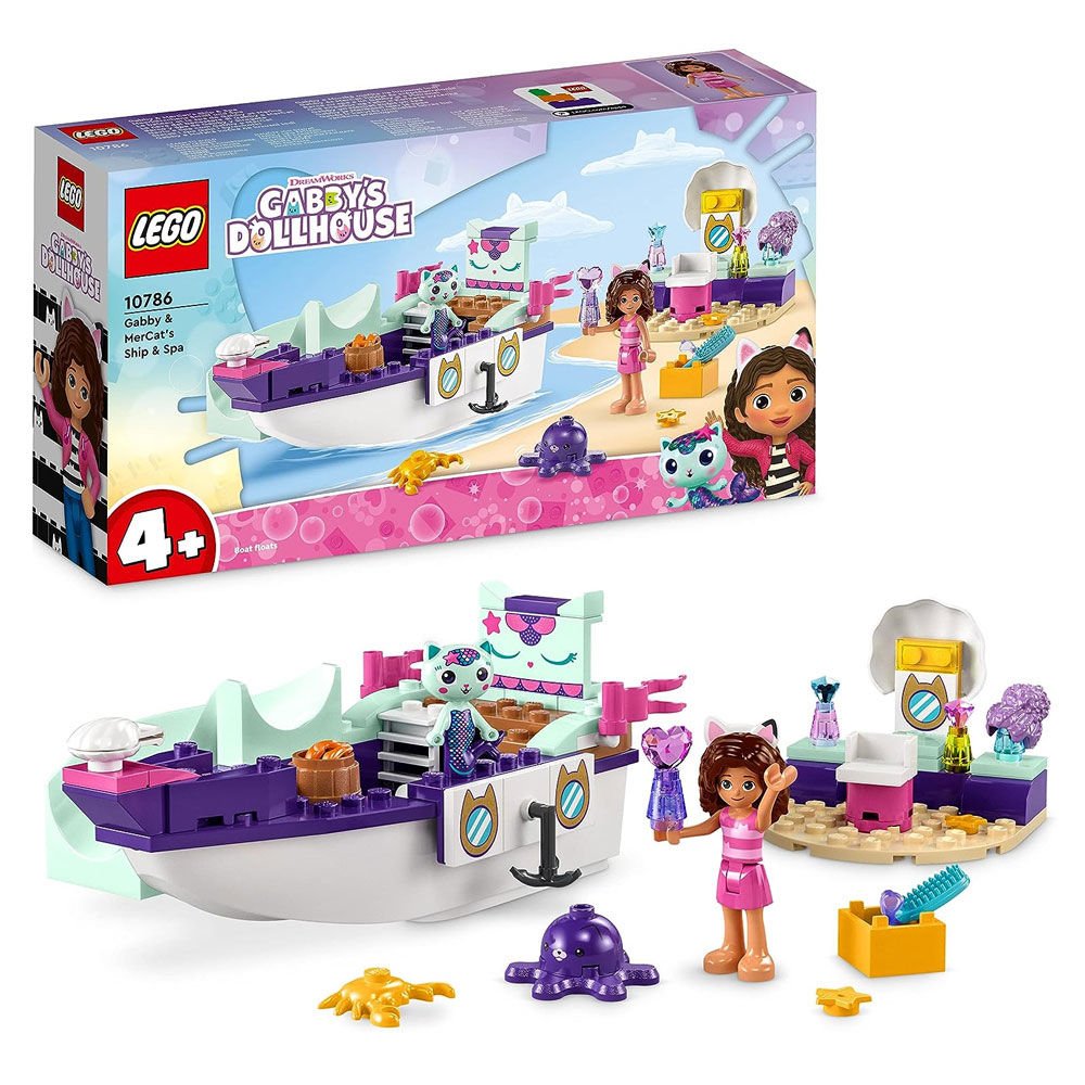 LEGO Gabbys Dollhouse Gabby ve Süslü Kedinin Gemisi ve Spa 10786