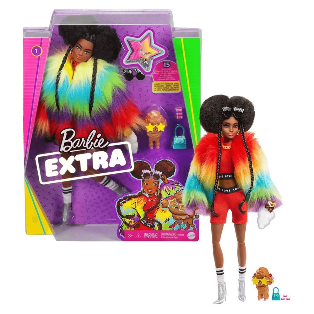 Barbie Extra-Renkli Ceketli Bebek GVR04