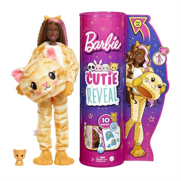 Barbie Cutie Reveal Bebekler Kedi HHG18-HHG20