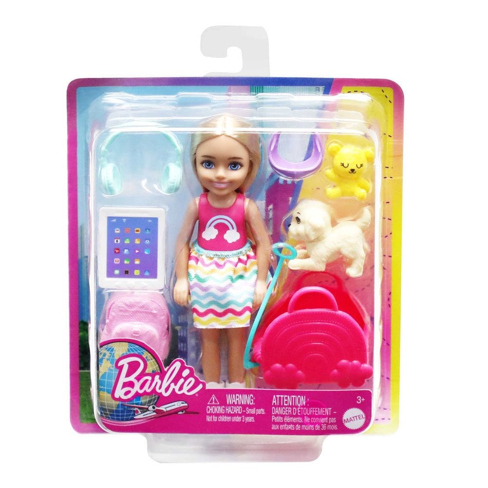 Barbie Seyahatte Chelsea Bebek ve Aksesuarları HJY17