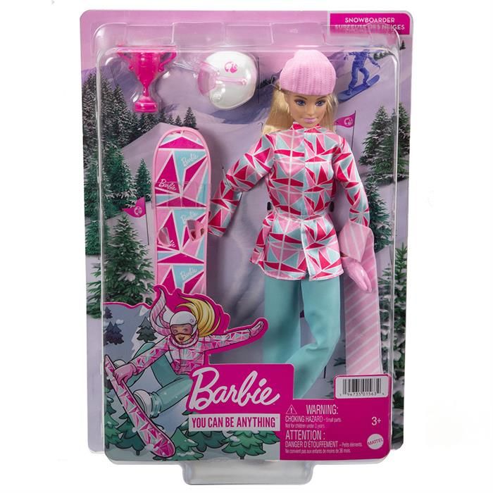 Barbie Snowboard Sporcusu Bebek HCN32