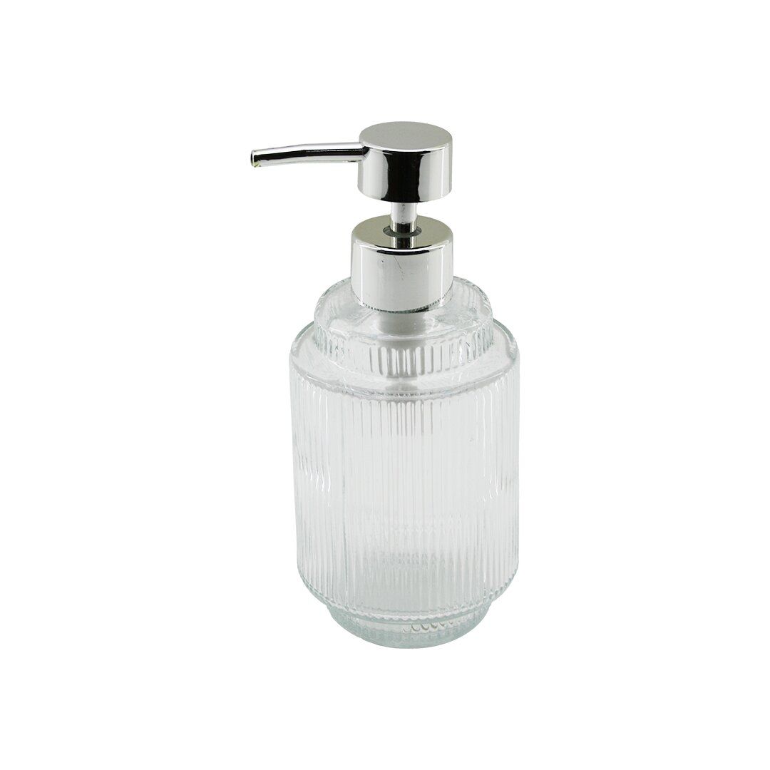 BAROTTİ DMR-8888 ( BOĞUMLU ÇİZGİ DESENLİ ) ( ŞEFFAF CAM ) SIVI SABUNLUK ( 370 ML )*48=K