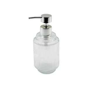 BAROTTİ DMR-8888 ( BOĞUMLU ÇİZGİ DESENLİ ) ( ŞEFFAF CAM ) SIVI SABUNLUK ( 370 ML )*48=K